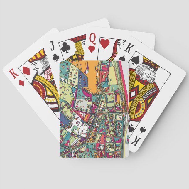 Budapest stadskarta för Ungern | Casinokort (Baksidan)