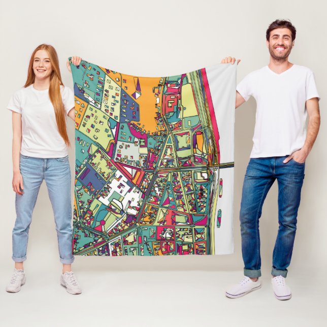 Budapest stadskarta för Ungern | Fleecefilt (På plats)