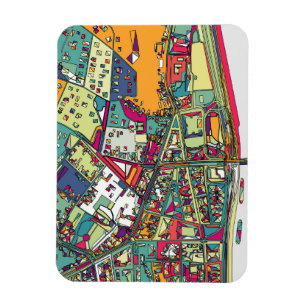 Budapest stadskarta för Ungern Magnet