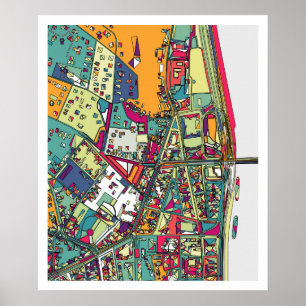 Budapest stadskarta för Ungern   Poster
