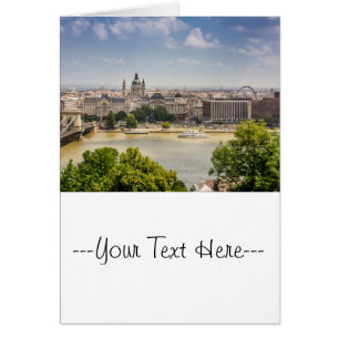 Budapest Summer Cityscape, Ungern Travel Photo Hälsningskort