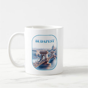 Budapest Széchenyi chain Bridge Kaffemugg