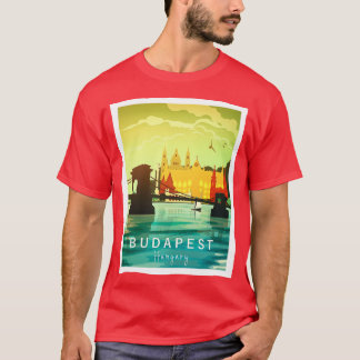 Budapest Travel Hungary Retro Stil Art T Shirt