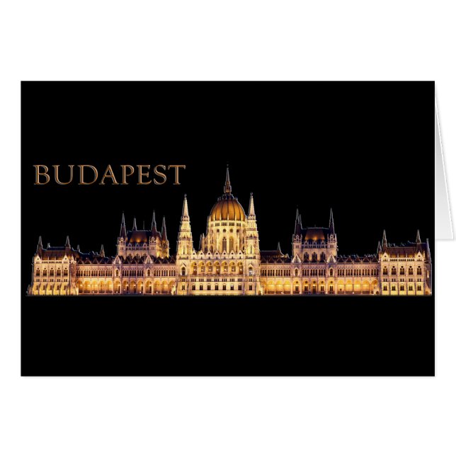 Budapest Travel Souvenir Hälsningskort (Framsidan Horizontal)
