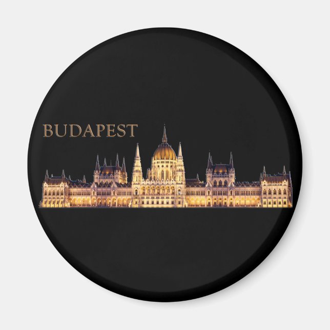 Budapest Travel Souvenir Magnet (Framsidan)