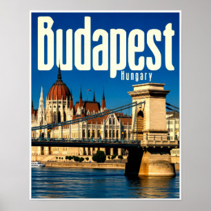 Budapest, Ungern affisch 