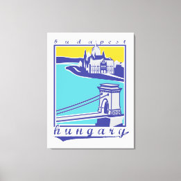 Budapest, Ungern, affisch Canvastryck