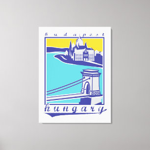 Budapest, Ungern, affisch Canvastryck