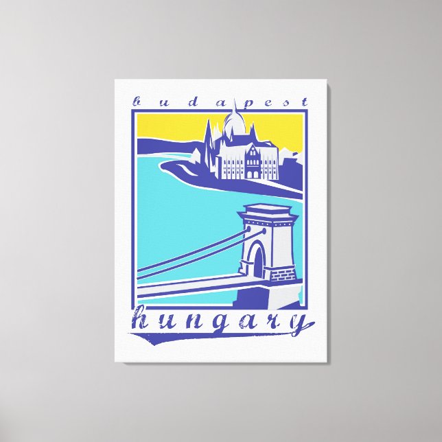 Budapest, Ungern, affisch Canvastryck (Framsida)
