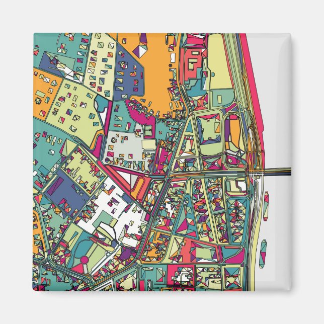 Budapest, Ungern | City Karta Magnet (Framsidan)