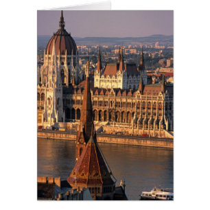 Budapest, Ungern, Donau, Parlamentet Hälsningskort