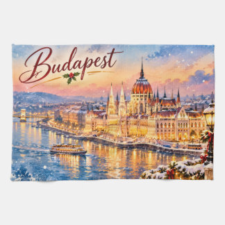 Budapest Ungern Donau Parlamentet Jul Kökshandduk