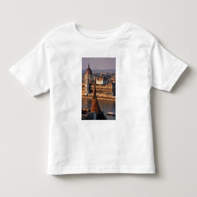 Budapest, Ungern, Donau River, parlamentet T-shirt (Framsida)