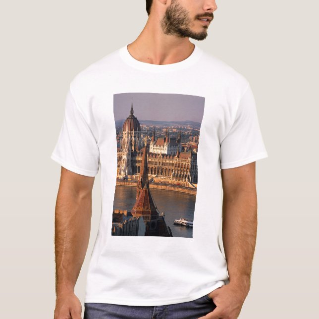 Budapest, Ungern, Donau River, parlamentet T-shirt (Framsida)