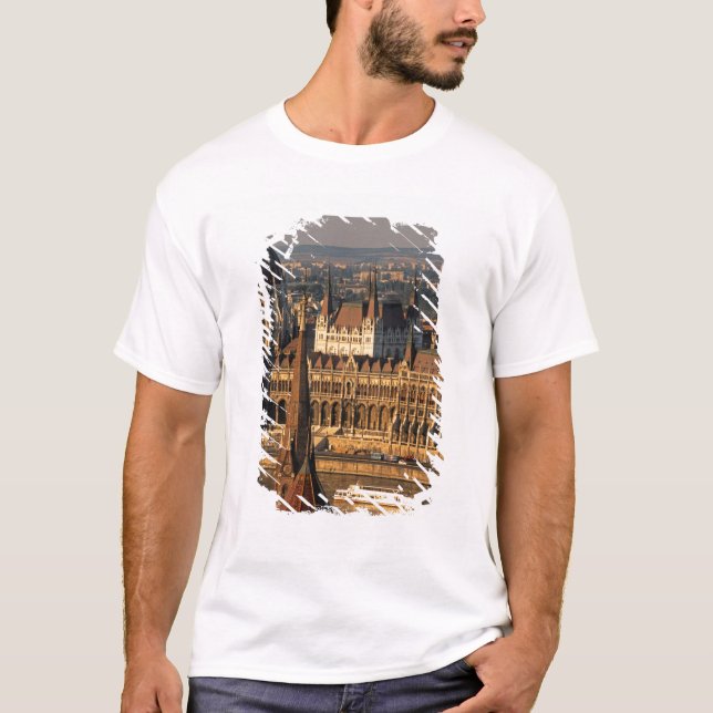 Budapest, Ungern, Donau River, parlamentet T-shirt (Framsida)
