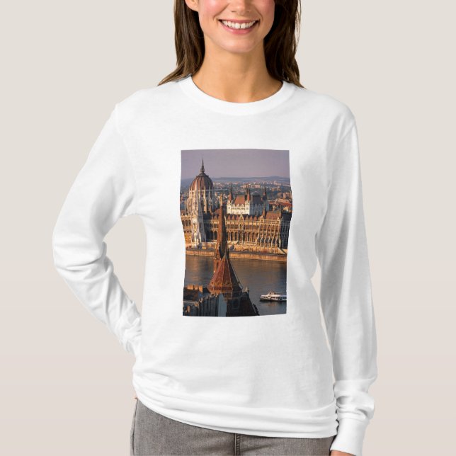 Budapest, Ungern, Donau River, parlamentet T Shirt (Framsida)