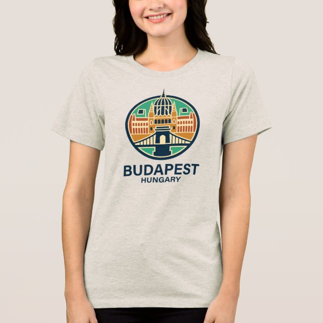 Budapest Ungern Europa T Shirt (Framsida)