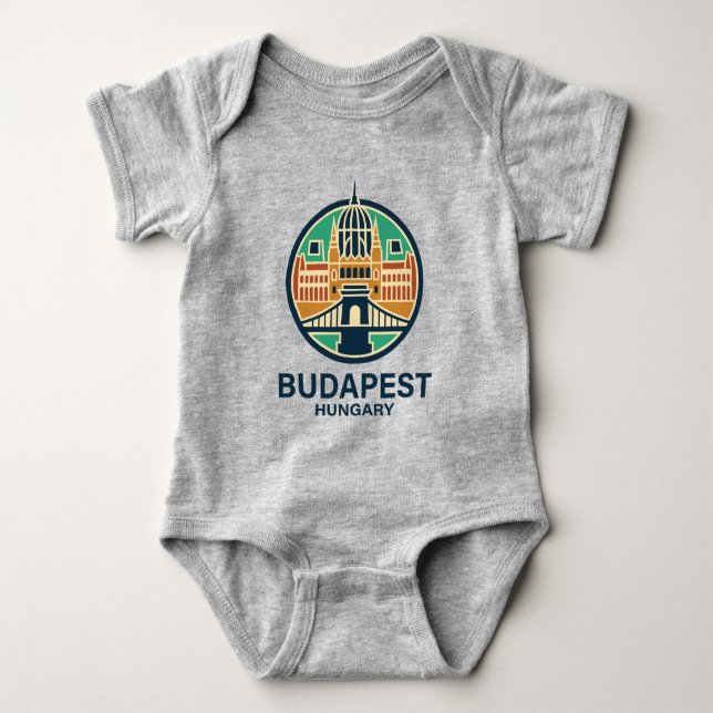 Budapest Ungern Europa T Shirt (Framsida)