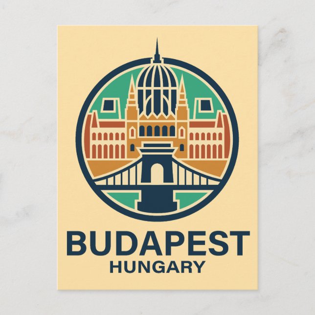 Budapest Ungern Europa Vykort (Framsida)