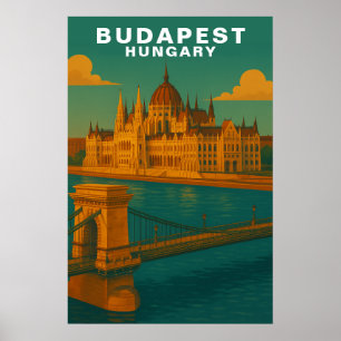 Budapest, Ungern Flodarkitektur Resa Poster