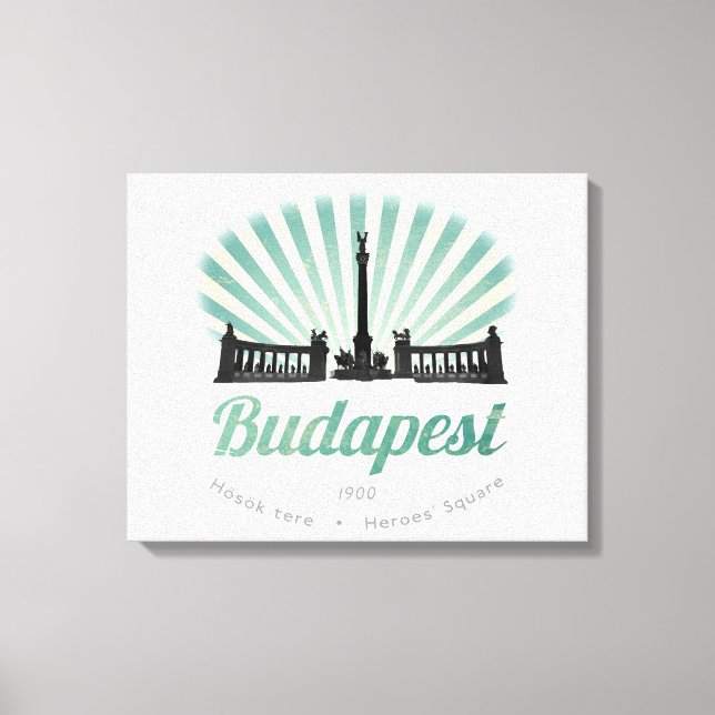 Budapest, Ungern, Heroes Square, magyar poster Canvastryck (Framsida)