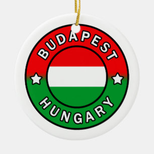 Budapest Ungern Julgransprydnad Keramik