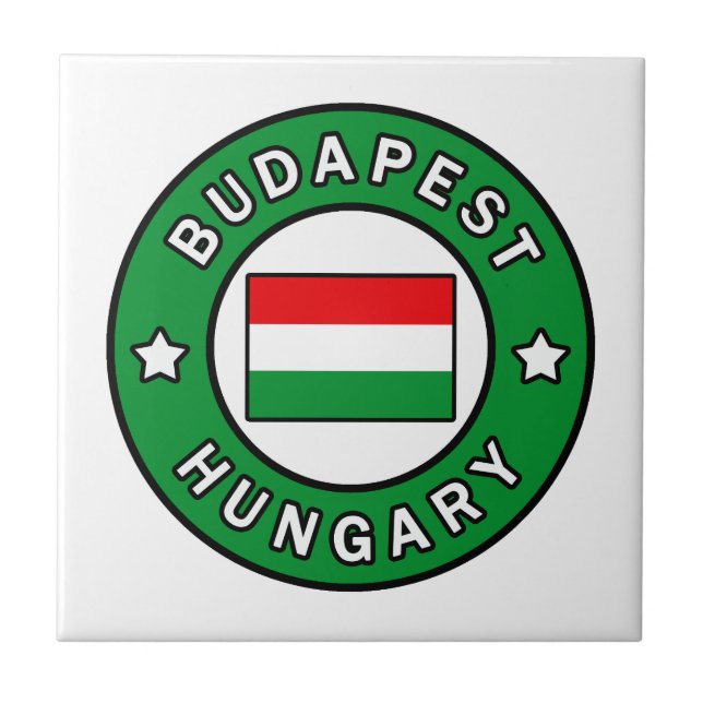 Budapest Ungern Kakelplatta (Framsidan)
