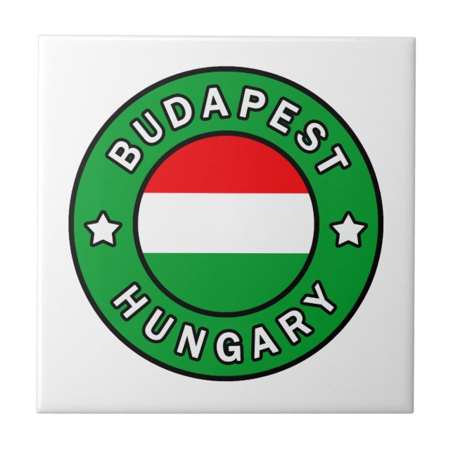 Budapest Ungern Kakelplatta (Framsidan)