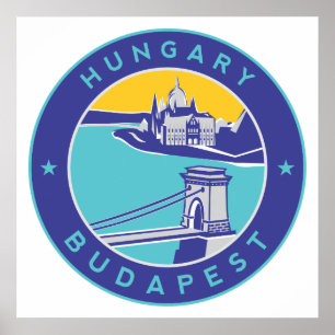 Budapest, Ungern, Magyar, Donau River Poster