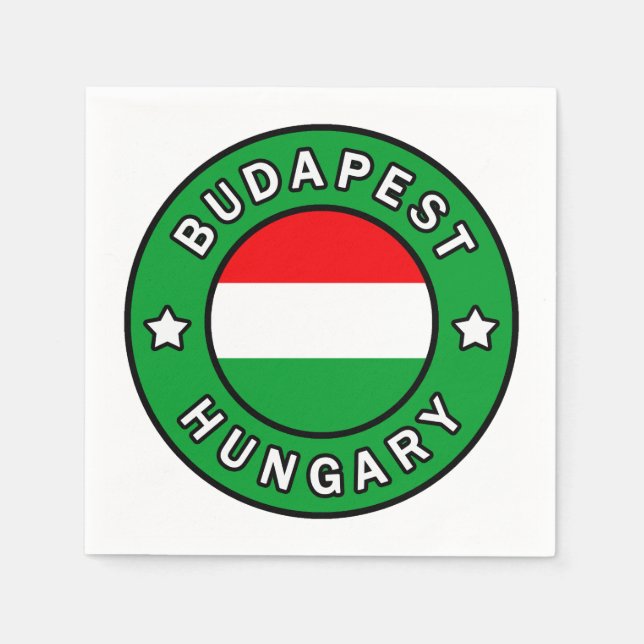 Budapest Ungern Pappersservett (Framsidan)