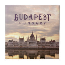Budapest Ungern parlament landskap resa foto Kakelplatta
