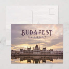 Budapest Ungern parlament landskap resa foto Vykort