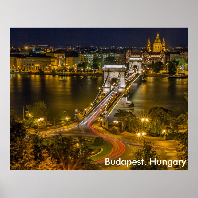 Budapest, Ungern Poster (Framsidan)