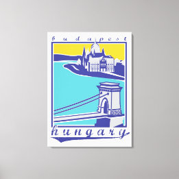 Budapest, Ungern, poster Canvastryck