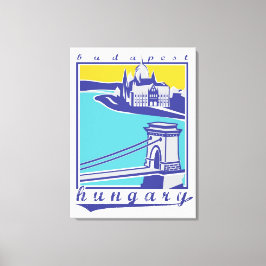Budapest, Ungern, poster Canvastryck