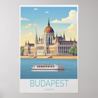 Budapest Ungern Resa Poster - Väggkonst och Uniq