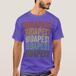 Budapest Ungern Retro Vintage familj T Shirt