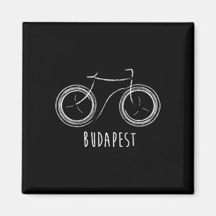Budapest Ungern Söt Vintage Retro Cykel Magnet