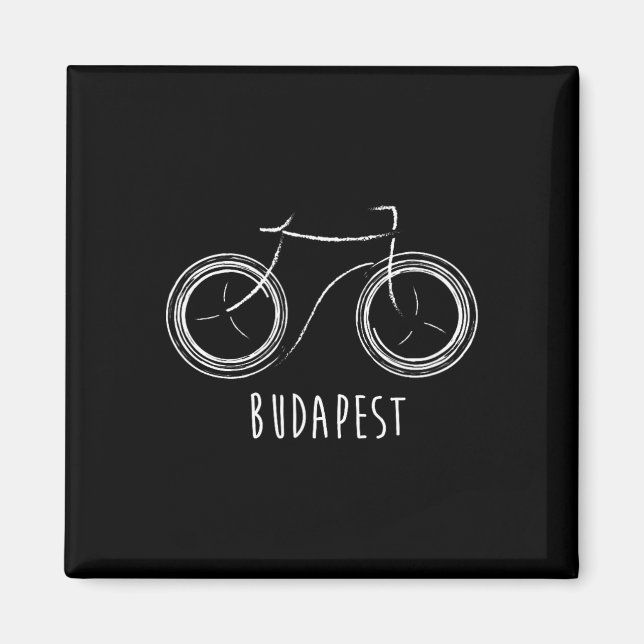 Budapest Ungern Söt Vintage Retro Cykel  Magnet (Framsidan)