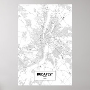 Budapest, Ungern (svart på vitt) Poster