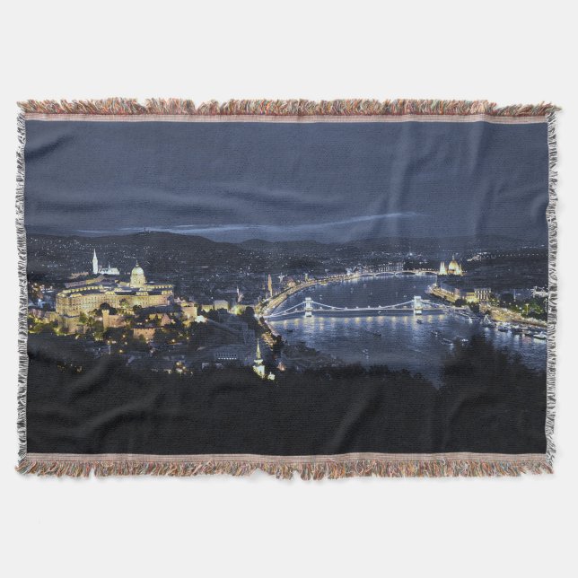 Budapest, Ungern vid nattvriden Blanket Filt (Framsidan)