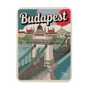 Budapest Ungern vintage Elizabethbron presenter Magnet