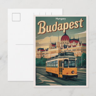 Budapest Ungern vintage Francis Joseph-bron Vykort