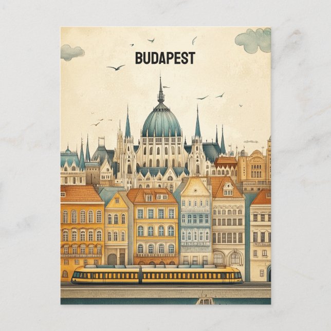 Budapest Ungern Vykort (Framsida)