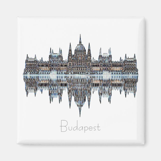 Budapest Ungerns parlament Architecture Magnet (Framsidan)