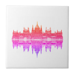 Budapest Ungerns parlament Architecture Sketch Kakelplatta