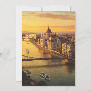 Budapest Ungerns parlament Byggnad Travel Julkort