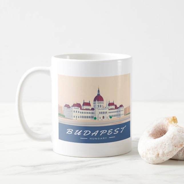 Budapest Ungerns parlament Byggnad Travel Kaffemugg (Med munk)