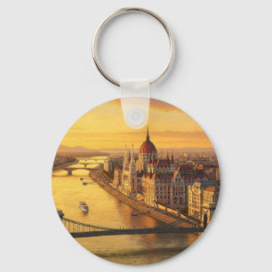 Budapest Ungerns parlament Byggnad Travel Nyckelring