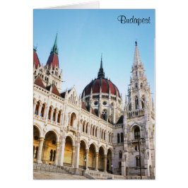 Budapest Ungerns parlament Byggnad Travel Photo Hälsningskort